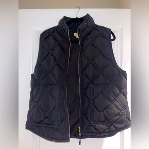 Black JCrew Puff Vest XL